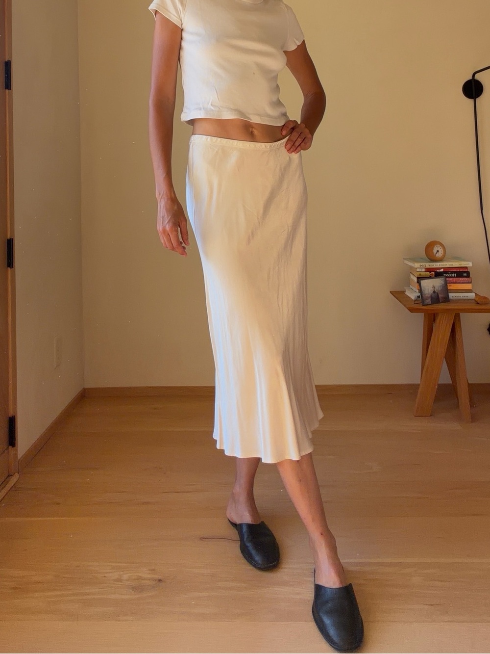 Michael Stars Cream Midi Slip Skirt - Picture 2 of 6